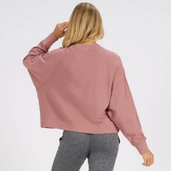 Vuori Sunnyside Crewneck Sweatshirt in Mauve Size Small - Picture 2 of 7